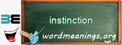 WordMeaning blackboard for instinction